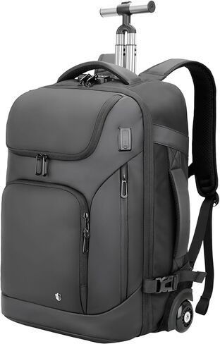 Rolling Backpack,travel backpack with wheels,Water Resistant carry on luggage with USB C Ports,Anti-Theft,wheeled backpack for travel,Business and Commuting in Kuwait