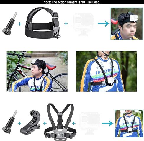 كاميرا GoPro HERO10 (Hero 10) باللون الأسود - كاميرا أكشن مقاومة للماء مع شاشات LCD أمامية وشاشات خلفية تعمل باللمس، محرك GP2، فيديو بدقة 5K HD، صور بدقة 23 ميجابكسل، بث مباشر، + بطاقة سعة 64 جيجابايت ومجموعة ملحقات مكونة من 50 قطعة - حزمة in Kuwait