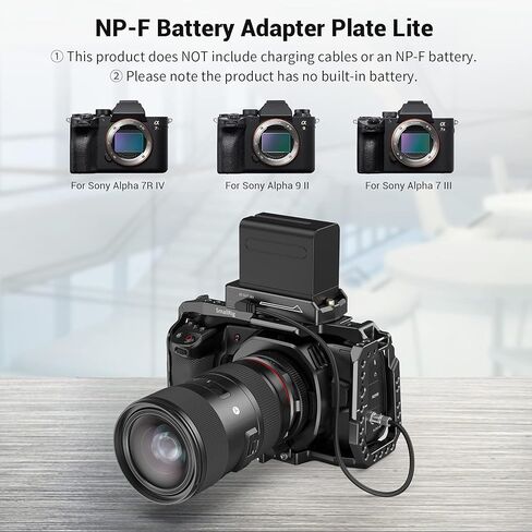 SMALLRIG 10500mAh Replacement USB-C Battery for Sony NP-F970 and NP-F Battery Adapter Plate in Saudi Arabia