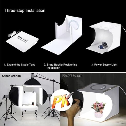 Fydun Mini Folding Lightbox Portable Studio LEDs Panel Soft Box Kit للتصوير الفوتوغرافي للأشياء الصغيرة in Kuwait