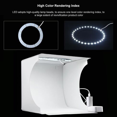 Fydun Mini Folding Lightbox Portable Studio LEDs Panel Soft Box Kit للتصوير الفوتوغرافي للأشياء الصغيرة in Kuwait