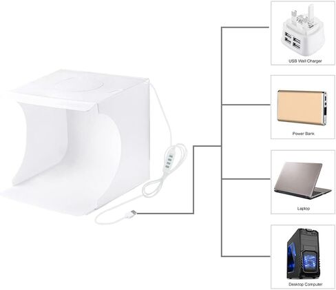 Fydun Mini Folding Lightbox Portable Studio LEDs Panel Soft Box Kit للتصوير الفوتوغرافي للأشياء الصغيرة in Kuwait