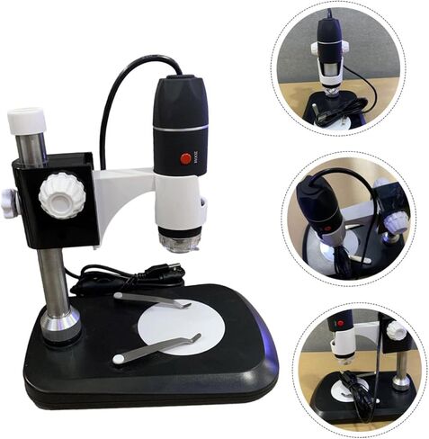 BESPORTBLE Portable Electron Microscope with LED Light USB Digital Magnifier for Jewelry Coins Circuit Board Inspection Lightweight Black Handheld Microscope for Industrial and Educational in Saudi Arabia