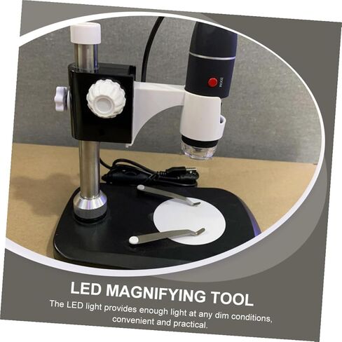 BESPORTBLE Portable Electron Microscope with LED Light USB Digital Magnifier for Jewelry Coins Circuit Board Inspection Lightweight Black Handheld Microscope for Industrial and Educational in Saudi Arabia