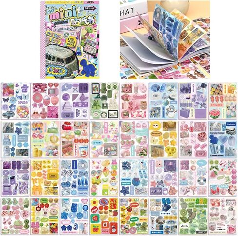 1000+ Pcs Cute Scrapbook Stickers Travel Laser Sticker Book for Adult Korean Stickers for Journaling Diary Aesthetic Photocard Glitter Kawaii Sticker Decor for DIY Card Art Crafts Purple+Pink in Saudi Arabia
