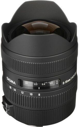 عدسة سيجما 8-16 ملم f/4.5-5.6 DC HSM لكاميرا Canon EF (MFR الجزء # 203101) مثالية للصور الشخصية وحفلات الزفاف والمغامرات الداخلية والخارجية والسفر والتصوير الفوتوغرافي + الملحقات in Saudi Arabia