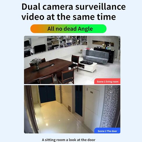 كاميرات أمنية، كاميرا أمان داخلية بعدسة مزدوجة بدقة 4 ميجابكسل، كاميرا أمان منزلية داخلية مع رؤية ليلية عالية الدقة للتتبع التلقائي، نظام كاميرا ذكي in Kuwait