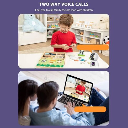 كاميرات أمنية، كاميرا أمان داخلية بعدسة مزدوجة بدقة 4 ميجابكسل، كاميرا أمان منزلية داخلية مع رؤية ليلية عالية الدقة للتتبع التلقائي، نظام كاميرا ذكي in Kuwait