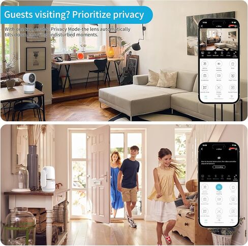 Indoor PTZ Security Camera, 2K 3MP Pan-Tilt with Privacy Mode, No Subscription, 32GB TF Card Included, Dual-Band 5G/2.4G WiFi, AI Motion Detection, Night Vision, 2-Way Audio, Siren (Blue) in Saudi Arabia