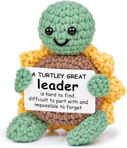 صديق الصداقة هدايا للنساء الرجال - 1pc إيجابية الكروشيه المصنوعة يدويًا ديكور سلحفاة عباد الشمس - هدايا عيد ميلاد للنساء الصداقة ، السلحفاة الحاضرة لأفضل صديق BFF - 2.8x2x3.9 بوصة in Kuwait