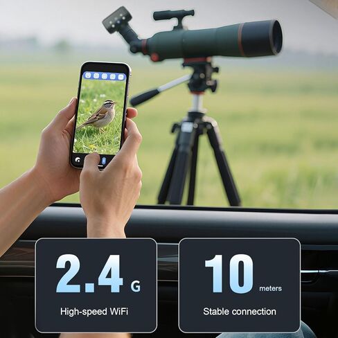 EBTOOLS WiFi Electronic Eyepiece, Full Optical Lens, 1080P 30fps, Compatible 0.965in 1.25in 23.2mm Mounts, Hd Sensor, App, Digital Eyepiece, for Astronomical Telescope Microscope in Kuwait