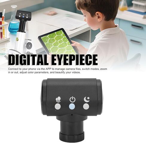 EBTOOLS WiFi Electronic Eyepiece, Full Optical Lens, 1080P 30fps, Compatible 0.965in 1.25in 23.2mm Mounts, Hd Sensor, App, Digital Eyepiece, for Astronomical Telescope Microscope in Kuwait