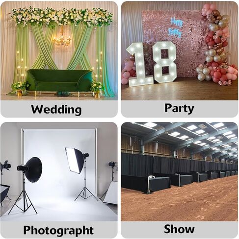 8.5x10ft Backdrop Stand, Adjustable Photography Background Frame, Heavy Duty Pipe and Drape Kit Photo Support Poles for Wedding, Party, Birthday, Festival, Vide, Studio in Saudi Arabia