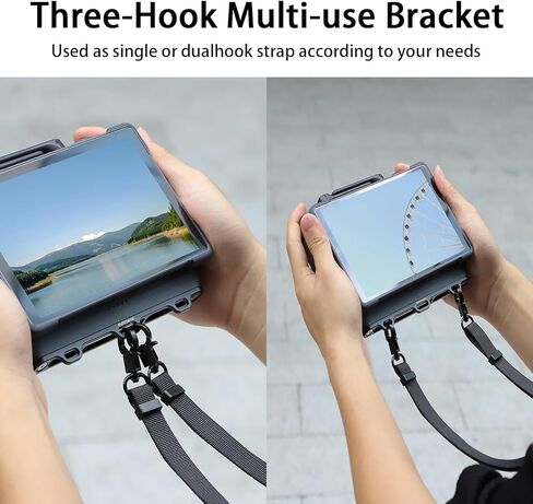Neck Strap for DJI Mavic 4 pro RC PRO 2 Remote Controller Accessories PU Leather Shoulder Lanyard with CNC Aluminum Alloy 3 Hook Mount Adjustable in Saudi Arabia
