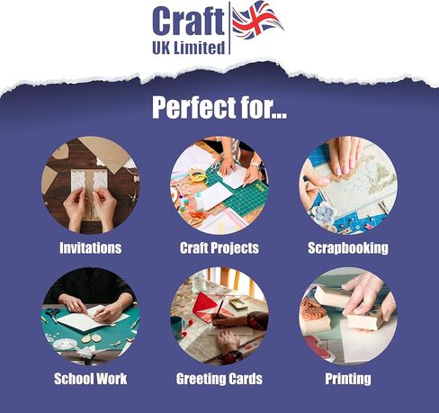 Craft UK 863 8 x 8 inch Card and Envelope pack of 25 - White,20.8 x 20.8 x 20.8 cm in Saudi Arabia