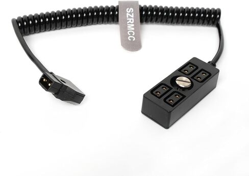 كابل الطاقة SZRMCC D-Tap ذكر إلى 4 منافذ أنثى D-Tap Splitter Hub لبطارية Anton-Bauer V-Mount Gold Mount (كابل مستقيم) in Saudi Arabia