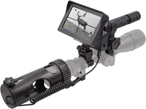 DIY 720p تسجيل الفيديو الرقمي الصيد للرؤية الليلية نطاق بندقية أحادية كاميرا VCR مع شاشة LCD، 850nm الأشعة تحت الحمراء مصباح يدوي الأشعة تحت الحمراء للصيد التكتيكي (بطاقة MicroSD والبطارية غير المدرجة) in Kuwait