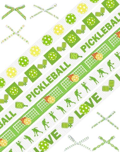 6 Rolls 30 Yards Golf Ribbon for Gift Wrapping 3/8" Inch Golf Crafts Fabric Ribbon Golf Theme Grosgrain Ribbon for Sports Events Party Decorations DIY Wreath Sewing Supplies in Saudi Arabia