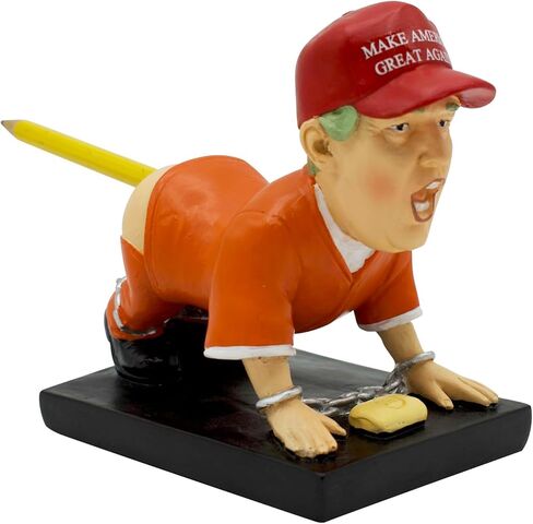 Political Satire Donald Trump Pen Holder - Donald Trump Merchandise. Funny Gifts for Men, White Elephant Gifts for Adults. Unique Gifts, Gag Gifts for Men, Mens Gifts. in Kuwait