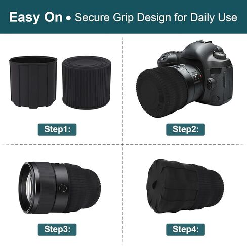 غطاء عدسة 18-55 مم، غطاء عدسة كاميرا عالمي لكاميرات DSLR والكاميرات بدون مرايا، واقي عدسة أمامي مرن، غطاء عدسة مقاوم للغبار والخدش، طرازان in Saudi Arabia