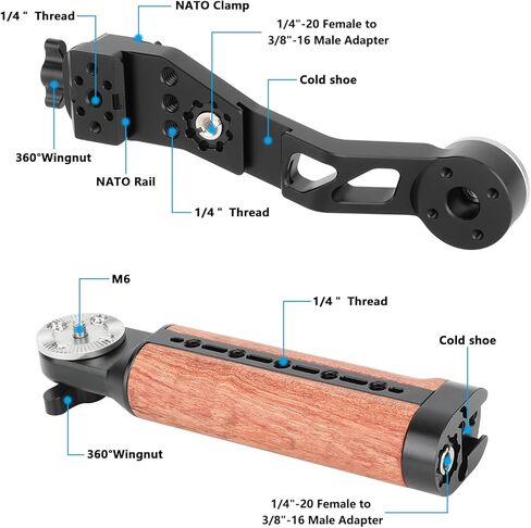 مقبض حبال CAMVATE مع تركيب سريع لسكك حديد الناتو لـ DJI RS 4 Mini، RS 3 Mini، RS3، RS3 Pro، RS4 Pro، RS4، RS 2، RSC 2-3894 in Saudi Arabia