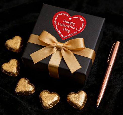 Happy Valentine Stickers - Red Heart Shaped 500 Labels Per Roll (red, 1.5Inch) in Saudi Arabia