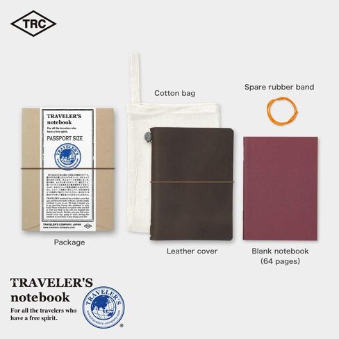 Midori Traveler's Notebook Journal Passport Size - Brown in Saudi Arabia
