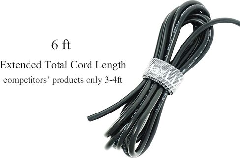 MaxLLTo 6ft Extra Long Black Power Adapter Micro USB 5V 1A AC/DC Power Adapter Wall Charger for Samsung HMX-Q20 BN Q20TN Q20RN HMX-Q20SN Digital Camcorder in Saudi Arabia