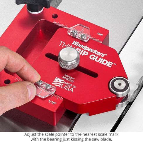 Woodpeckers ThinRip Guide, Thin Rip Jig for Quickly Cutting Safe Accurate + Repeatable Narrow Strips, Inch & Metric Scales, Table Saw Accessory, USA Made - TRG in Saudi Arabia