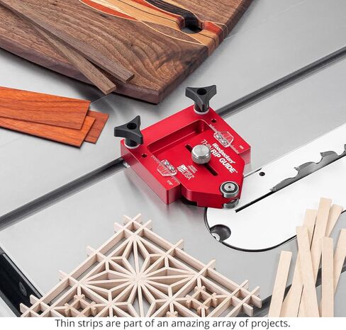 Woodpeckers ThinRip Guide, Thin Rip Jig for Quickly Cutting Safe Accurate + Repeatable Narrow Strips, Inch & Metric Scales, Table Saw Accessory, USA Made - TRG in Saudi Arabia