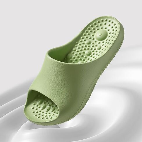 Womens Arch Support Acupressure Slippers Comfortable Non-Slip House Shoes for Foot Pain Relief with Soft Massage Sole, Purple in Saudi Arabia