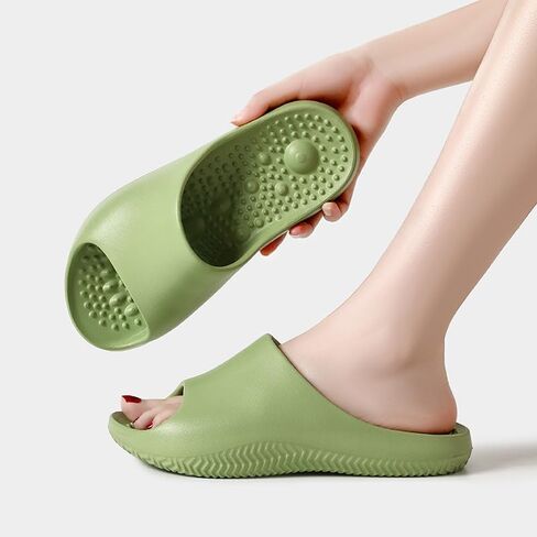Womens Arch Support Acupressure Slippers Comfortable Non-Slip House Shoes for Foot Pain Relief with Soft Massage Sole, Purple in Saudi Arabia