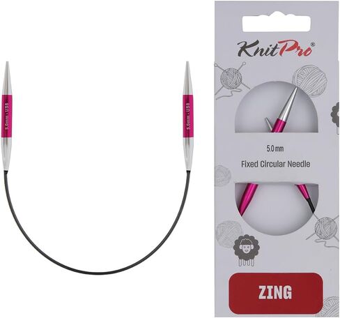 KnitPro Zing Fixed Circular Needles 9" (22.5cm) | US Size 1 (2.25mm) in Saudi Arabia