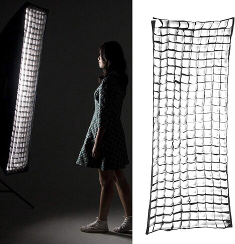 Softbox Cellular Grid 50x130cm نايلون ملحق التحكم في الإضاءة المحمول - إضاءة اتجاهية مع تثبيت حلقة للصور والتصوير الفوتوغرافي للمنتج in Kuwait