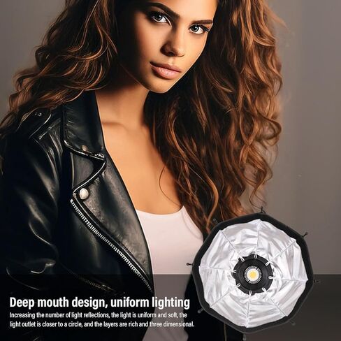 Diyeeni Basics Lantern Softbox، معدل ضوء ناعم 11.41 بوصة مع شبكة، صندوق ناعم مثبت على Bowens لإضاءة LED المستمرة، إعداد سريع لصورة فيديو الاستوديو in Kuwait