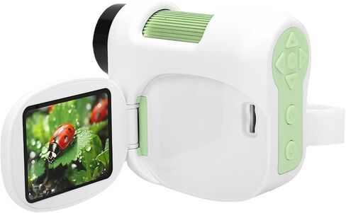 Dpofirs 1600X Handheld Microscope for Kids Digital Microscope DV with Photo Video Function for Observation, Recording, Photography (Black and White) in Saudi Arabia