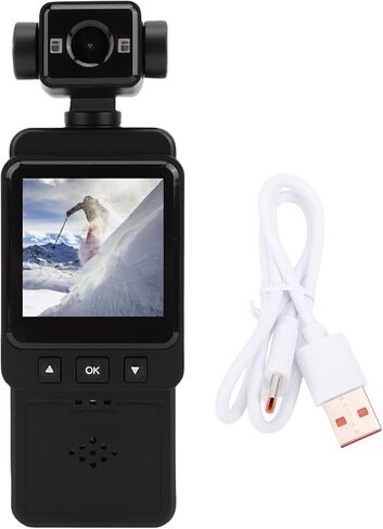 Camera, 1080P HD Video Recording, 1.53 Inch Screen, Intelligent Stabilization, 180 Degree Wide Angle Lens, 270 Degree Rotating Head, with Multiple Mounting Options for in Kuwait