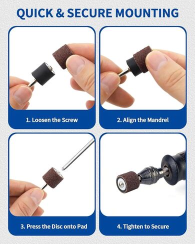مجموعة أسطوانة الصنفرة، 935 قطعة من مجموعة أسطوانات الصنفرة مع 900 جلبة من أكسيد الألومنيوم (80-600 حبيبة)، 24 مغزلًا و10 قطع من أدوات الحفر ذاتية الشد (0.5-3.2 مم)، لأدوات الصنفرة والدوارة من Dremel in Kuwait