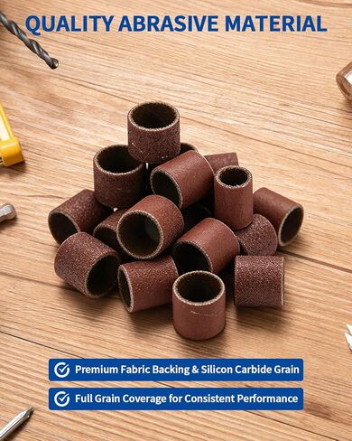 مجموعة أسطوانة الصنفرة، 935 قطعة من مجموعة أسطوانات الصنفرة مع 900 جلبة من أكسيد الألومنيوم (80-600 حبيبة)، 24 مغزلًا و10 قطع من أدوات الحفر ذاتية الشد (0.5-3.2 مم)، لأدوات الصنفرة والدوارة من Dremel in Kuwait