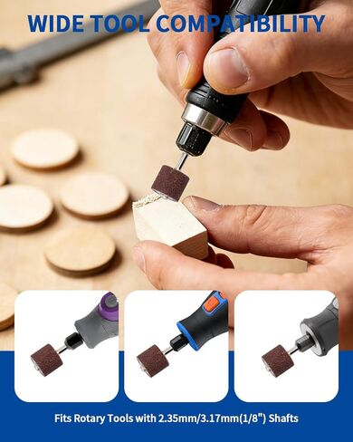 مجموعة أسطوانة الصنفرة، 935 قطعة من مجموعة أسطوانات الصنفرة مع 900 جلبة من أكسيد الألومنيوم (80-600 حبيبة)، 24 مغزلًا و10 قطع من أدوات الحفر ذاتية الشد (0.5-3.2 مم)، لأدوات الصنفرة والدوارة من Dremel in Kuwait