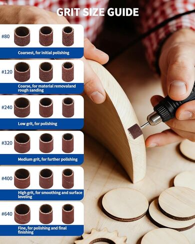 مجموعة أسطوانة الصنفرة، 935 قطعة من مجموعة أسطوانات الصنفرة مع 900 جلبة من أكسيد الألومنيوم (80-600 حبيبة)، 24 مغزلًا و10 قطع من أدوات الحفر ذاتية الشد (0.5-3.2 مم)، لأدوات الصنفرة والدوارة من Dremel in Kuwait