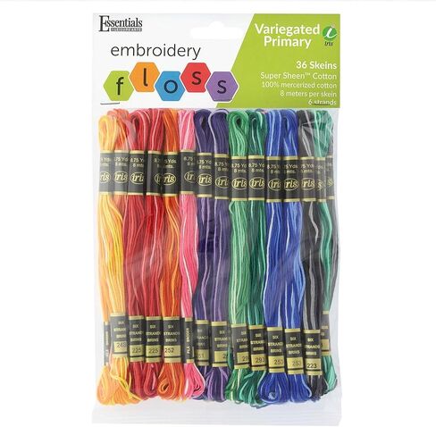 الأساسيات من قبل الفنون الترفيهية و Iris التطريز Floss 6 Strand Thread Thread 36 Pack - Colorfast Cotton Craft الخيط لغرزة متقاطعة ومشاريع DIY التطريز in Saudi Arabia