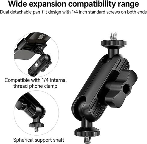 Universals Swivels Mount Standard 1/4inch Screws Adapters for Photography Equipment Microphones Holders and Projects Mic Adapters in Saudi Arabia