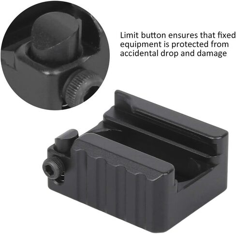 GLOGLOW Mount Bracket Limit محول تركيب الحذاء البارد، سبائك الألومنيوم، حقيبة تخزين السهم، أسود، 24 جرام، للكاميرات والميكروفونات والشاشات والأضواء وملحقات المعدات الأخرى in Saudi Arabia