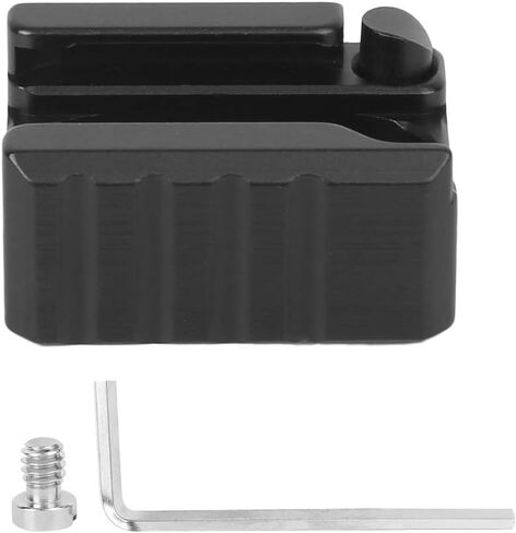 GLOGLOW Mount Bracket Limit محول تركيب الحذاء البارد، سبائك الألومنيوم، حقيبة تخزين السهم، أسود، 24 جرام، للكاميرات والميكروفونات والشاشات والأضواء وملحقات المعدات الأخرى in Saudi Arabia