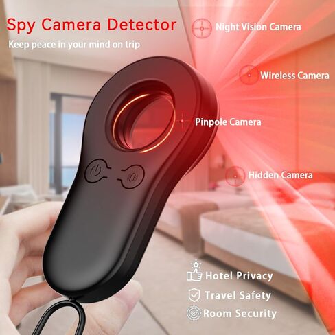 كاشف الكاميرا الخفية، حامي الخصوصية المحمول للمستخدمين المنفردين، المسافر، رحلة السيارة، الإيجارات، مكتشف الكاميرا المضادة للمراقبة والتجسس مع تنبيه التطفل وLED in Kuwait