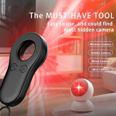كاشف الكاميرا الخفية، حامي الخصوصية المحمول للمستخدمين المنفردين، المسافر، رحلة السيارة، الإيجارات، مكتشف الكاميرا المضادة للمراقبة والتجسس مع تنبيه التطفل وLED in Kuwait