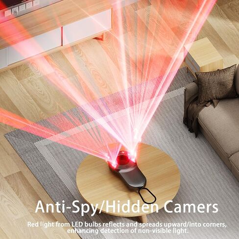 كاشف الكاميرا الخفية، حامي الخصوصية المحمول للمستخدمين المنفردين، المسافر، رحلة السيارة، الإيجارات، مكتشف الكاميرا المضادة للمراقبة والتجسس مع تنبيه التطفل وLED in Kuwait