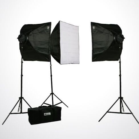 ePhoto 3 Photography Studio مجموعات الإضاءة المستمرة 4500 واط استوديو التصوير الرقمي 3 Softbox طقم الإضاءة مجموعة الإضاءة + حقيبة الحمل H9060S3 in Saudi Arabia