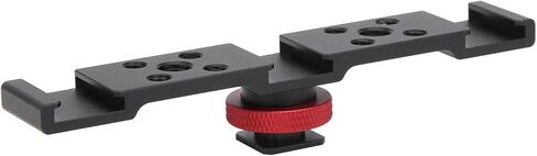 GLOGLOW Mount Bracket 3 in 1 محول تركيب الحذاء الساخن للكاميرا والهاتف المحمول، شريط تمديد من سبائك الألومنيوم، للكاميرا والهاتف المحمول، شريط تمديد من سبائك الألومنيوم، (أسود) in Kuwait